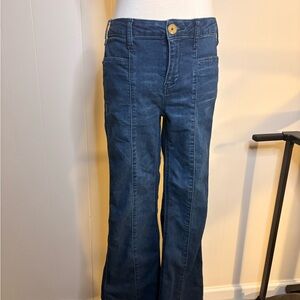 Altar'd State Dark Blue Flare Jeans with Front Seam
